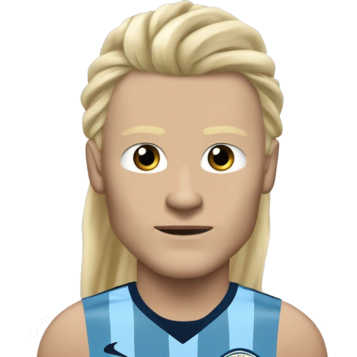 Erling Haaland with long hairs fuManchester Cityl body emoji