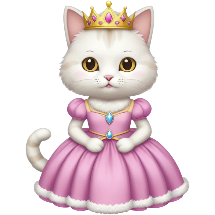 Cat wearing a princess dress emoji