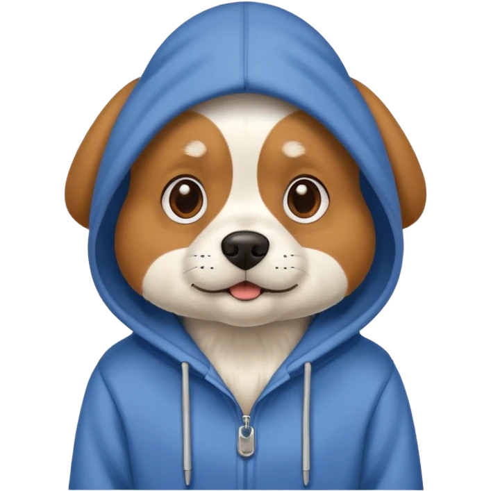 Dog with a hoodie emoji