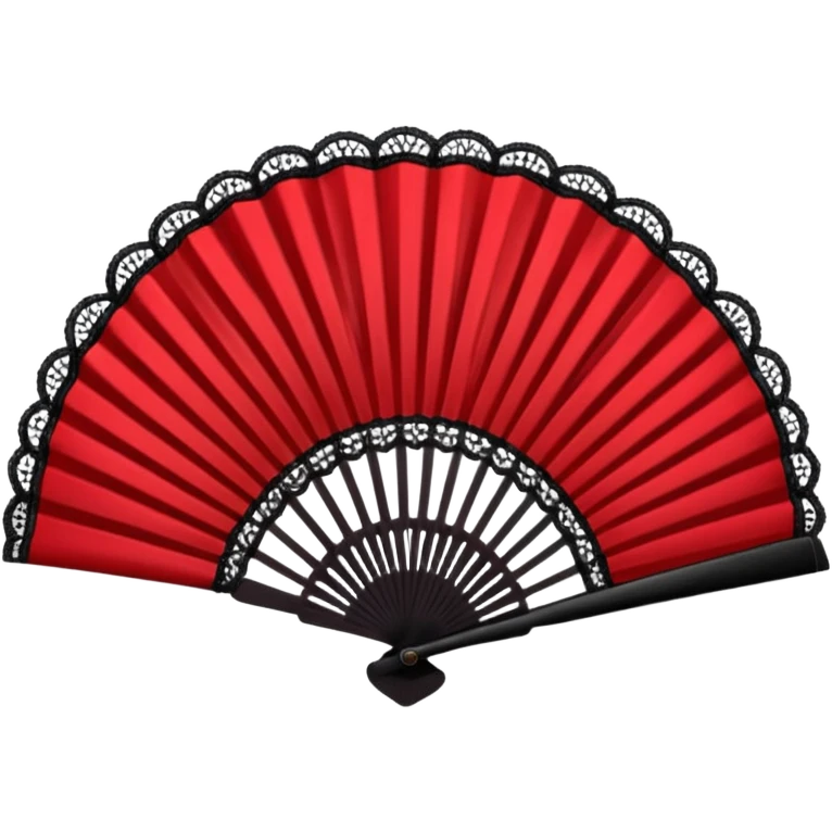 heart with gothic black lace fan emoji