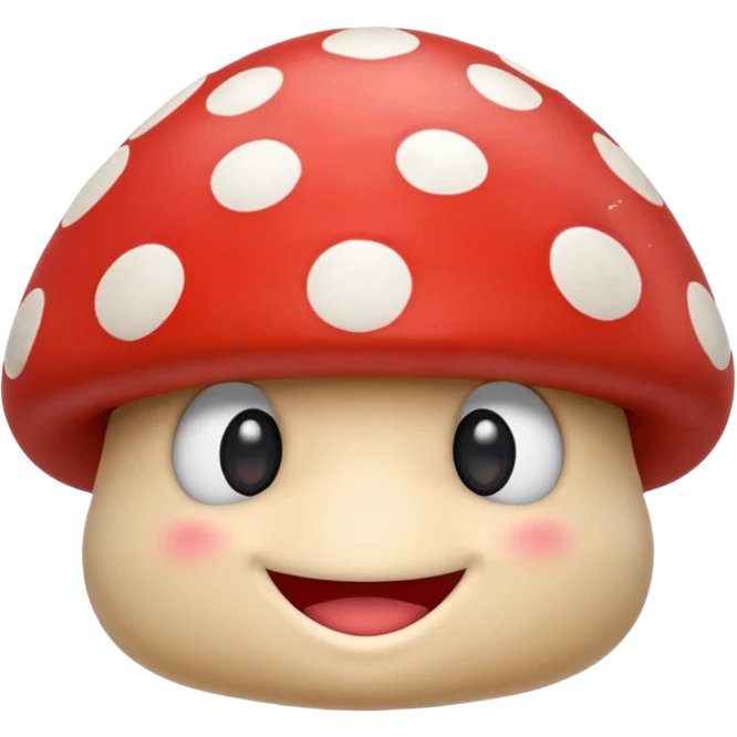 Claymation mushroom getting high  emoji