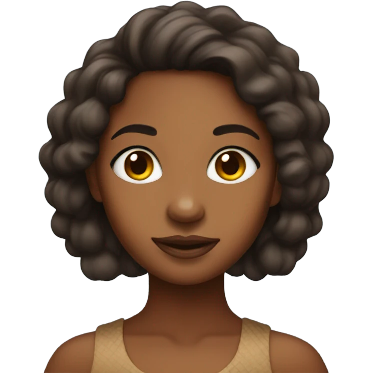 Brown skin island girl emoji