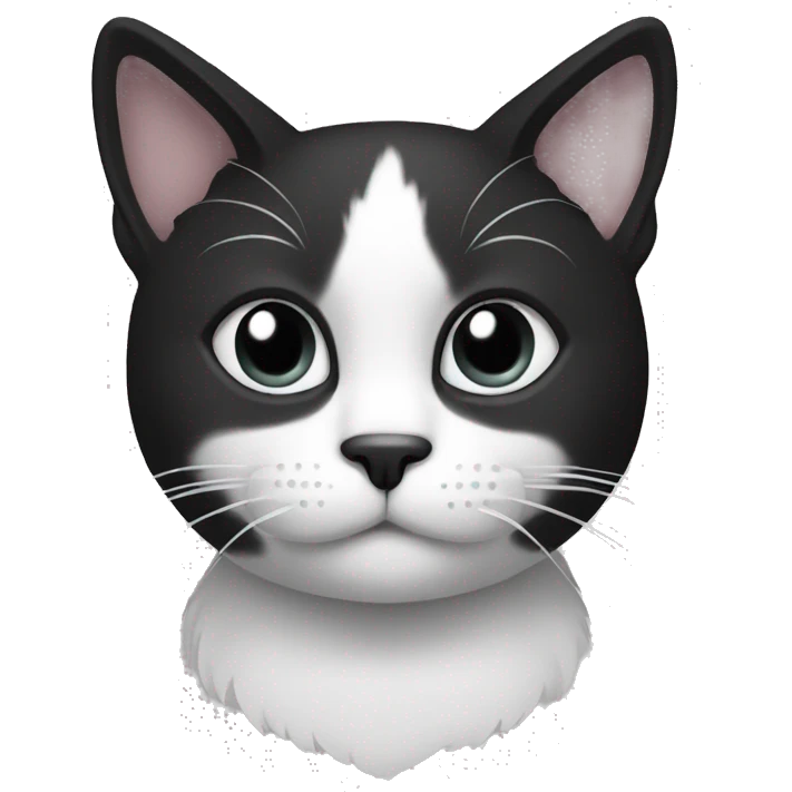 Cat Black and White emoji