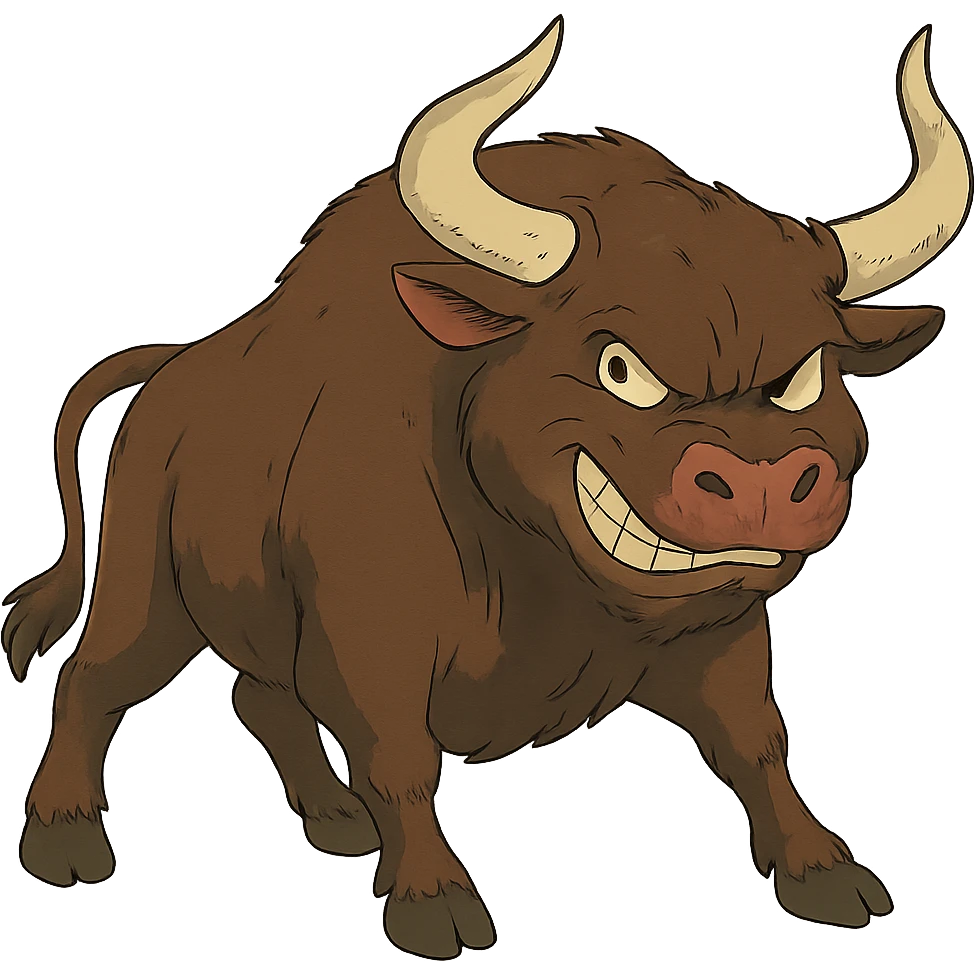 angry mischievous bull emoji