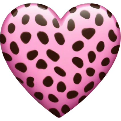 Un corazón con estampado de leopardo rosa emoji