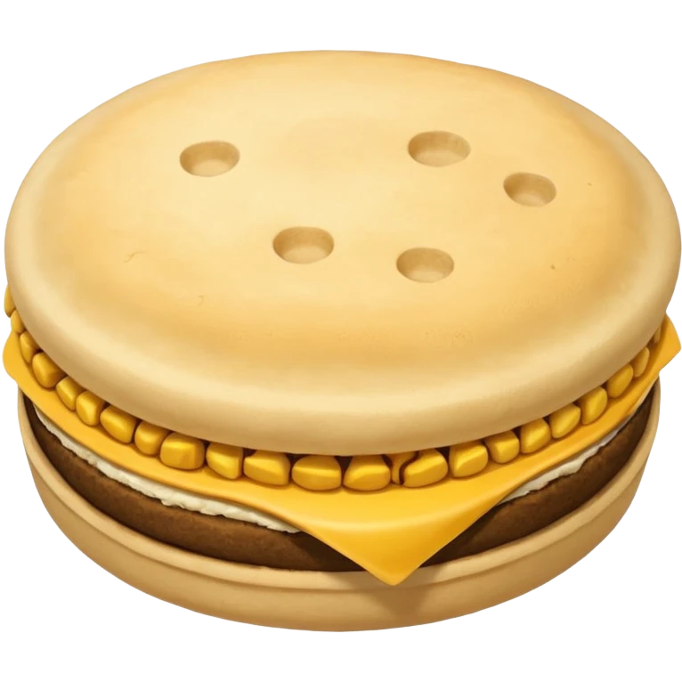 An arepa is a round, flat cake made from ground corn. It can be a simple side dish eaten with meals or a main dish when it's cut open and stuffed with a wide variety of fillings. Common fillings include shredded chicken and avocado, cheese, black beans, or meat.  emoji