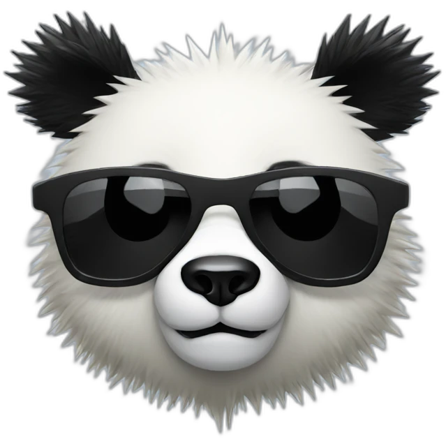 Panda with spiky sunglasses emoji