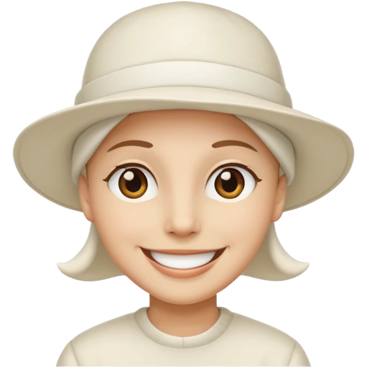 adulto con sombrero blanco emoji