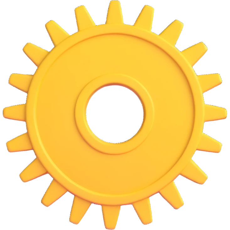 yellow gear cog emoji