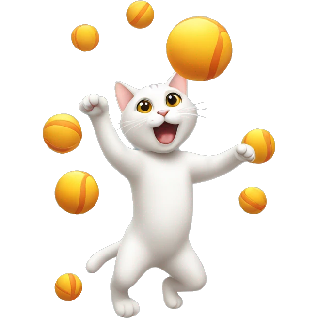 Cat juggling emoji