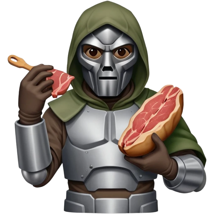 MF DOOM with meat  emoji