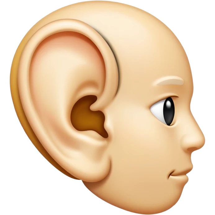 ear with a line through it, symbolizing 'ignore' emoji