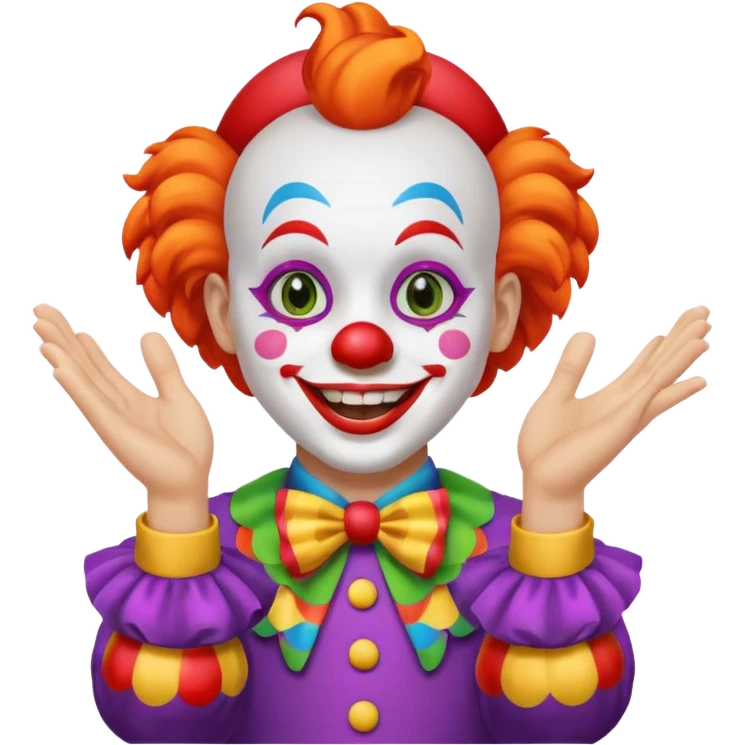 Ein Clown Klatsch jubelnd in die Händen emoji