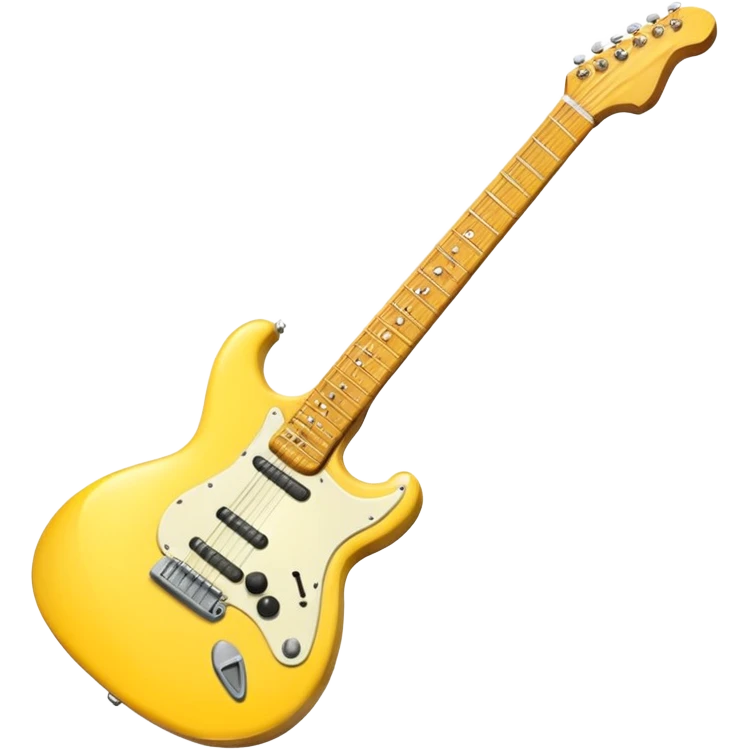 Yellow electric guitar emoji