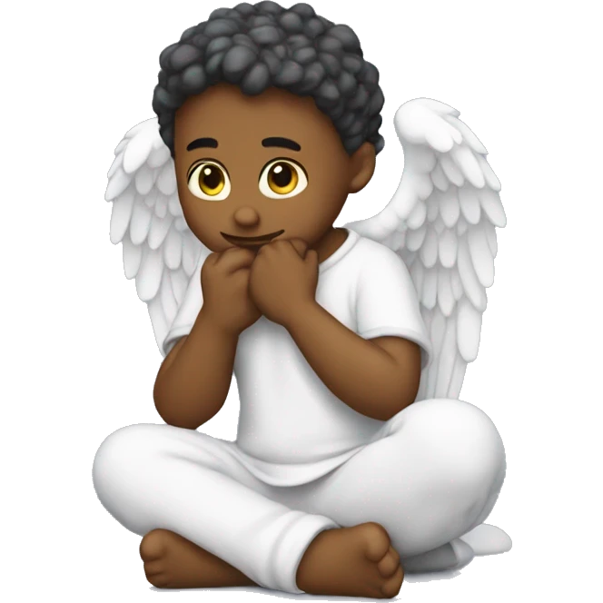 Angel on its knees emoji