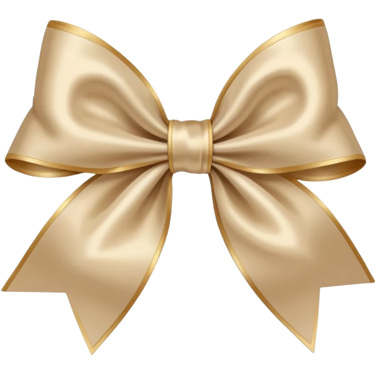 Beige bow emoji