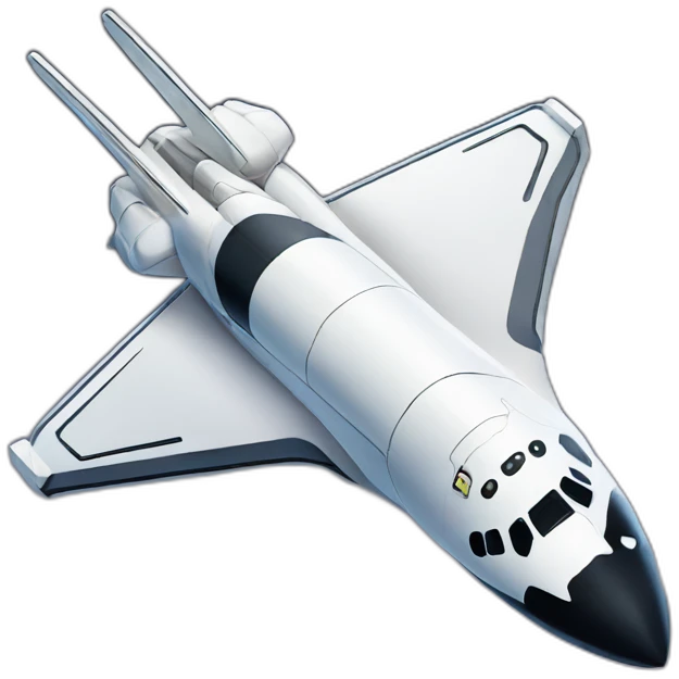 Cartoon space shuttle emoji