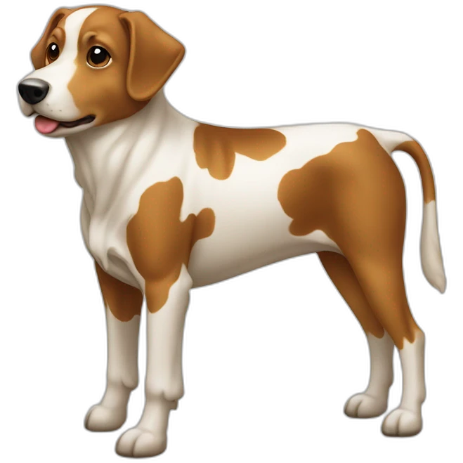 Chien sur vache emoji