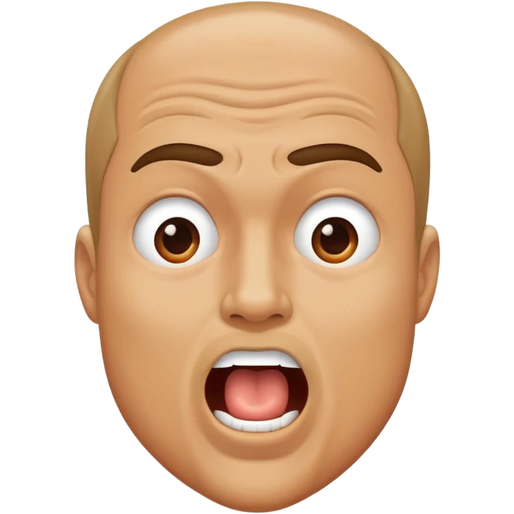A man with his mouth open hits himself on the cheek emoji