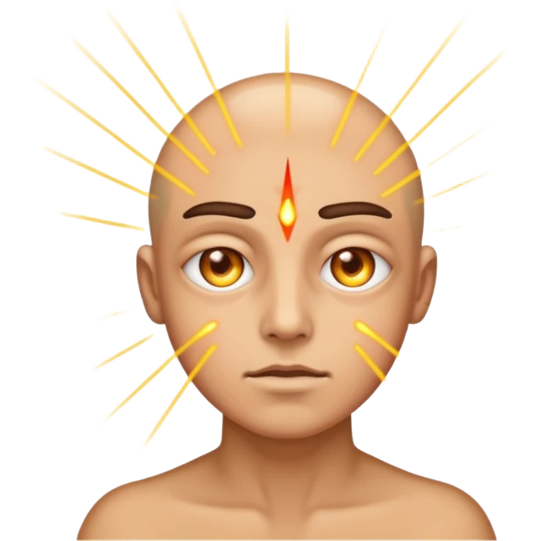 67 with lasers shooting out from its eyes emoji