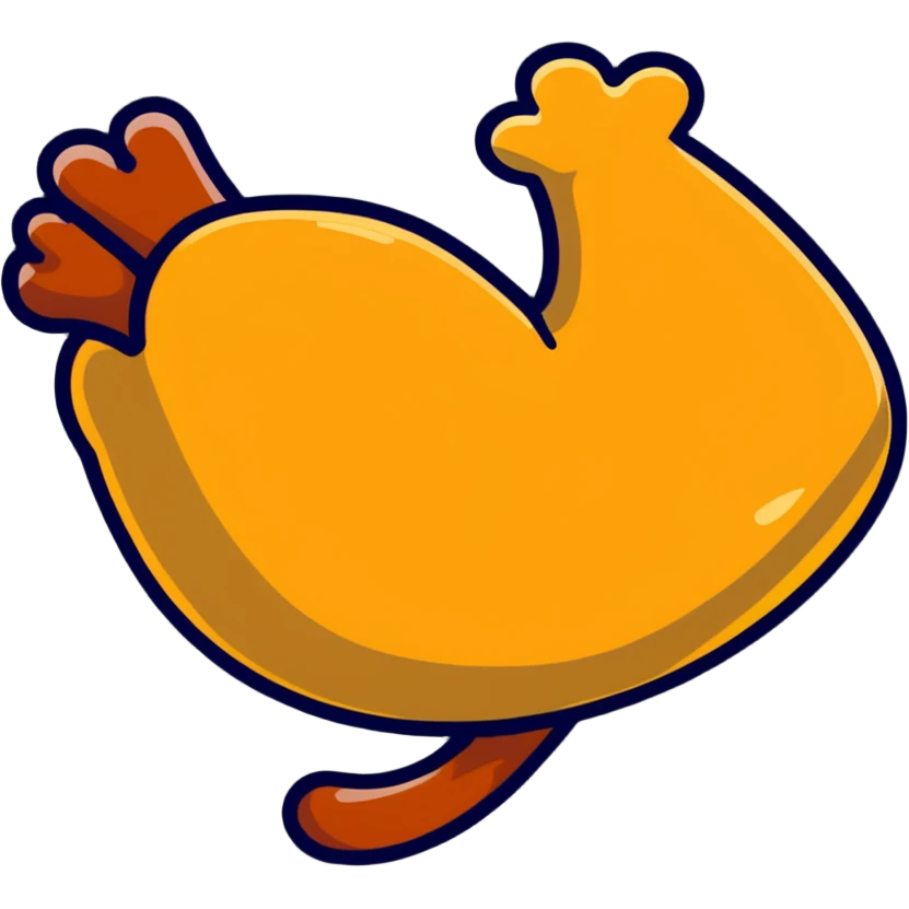 Fried chicken leg emoji