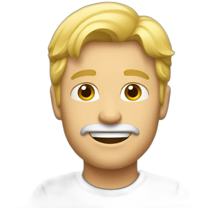 un homme blond qui est gêné emoji