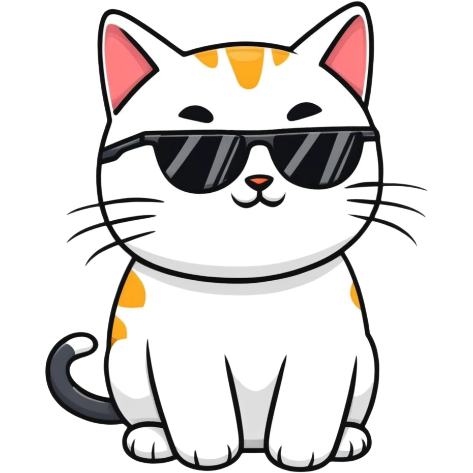 Cat with sunglasses emoji