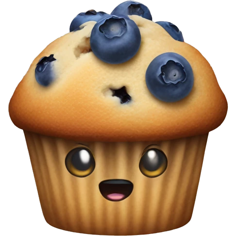 Blueberry muffin emoji