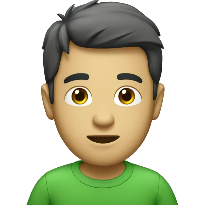 A kif with green shirt emoji