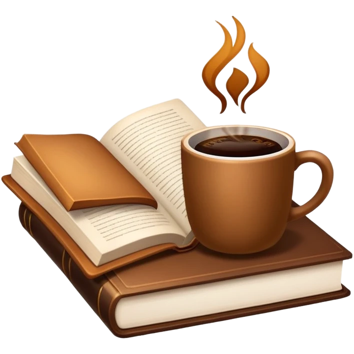 books with coffee  emoji