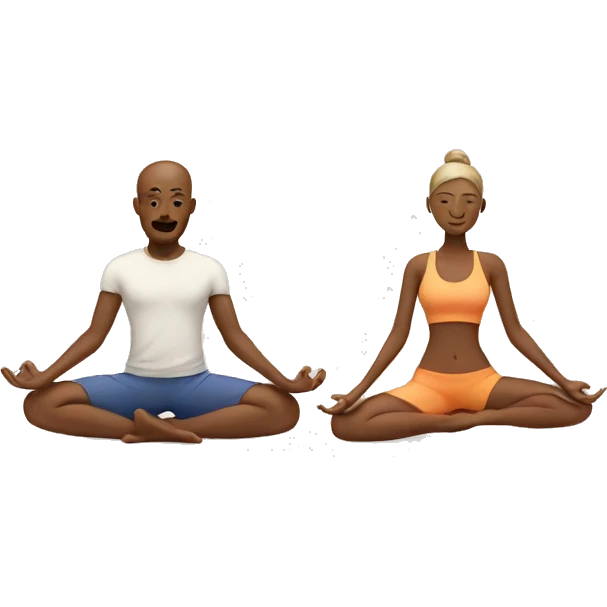 Yoga man and woman emoji