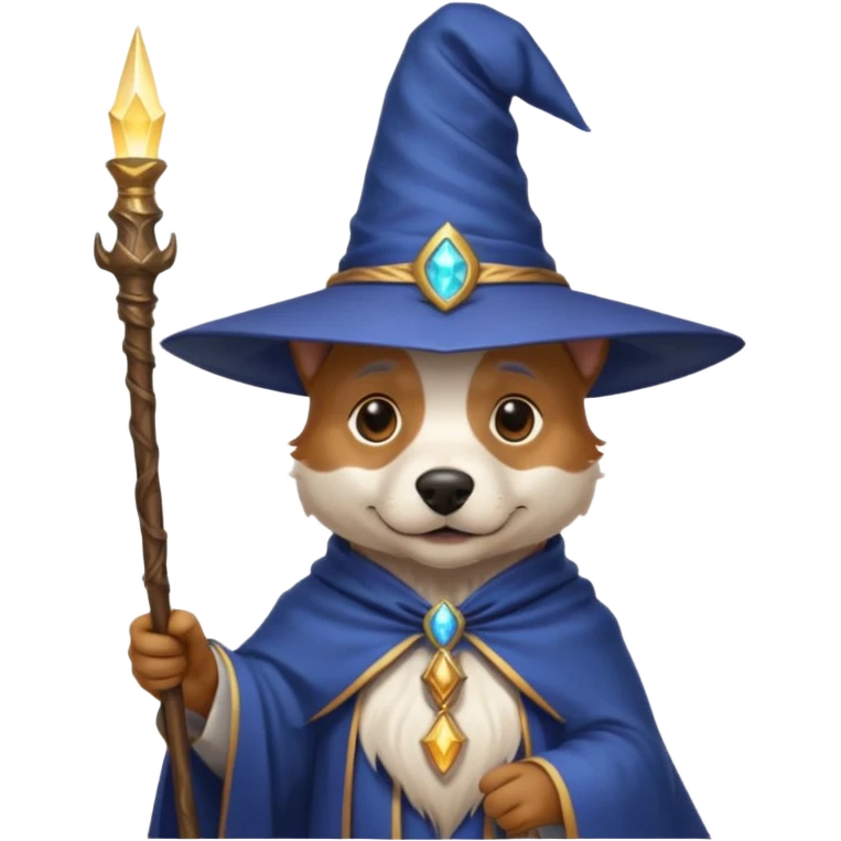 Dog wizard emoji