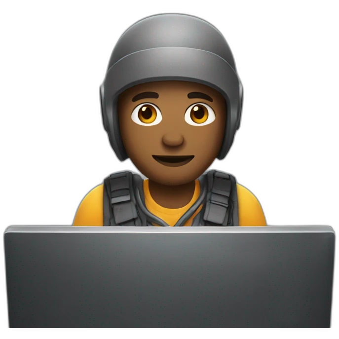 man playing in a pc gamer emoji