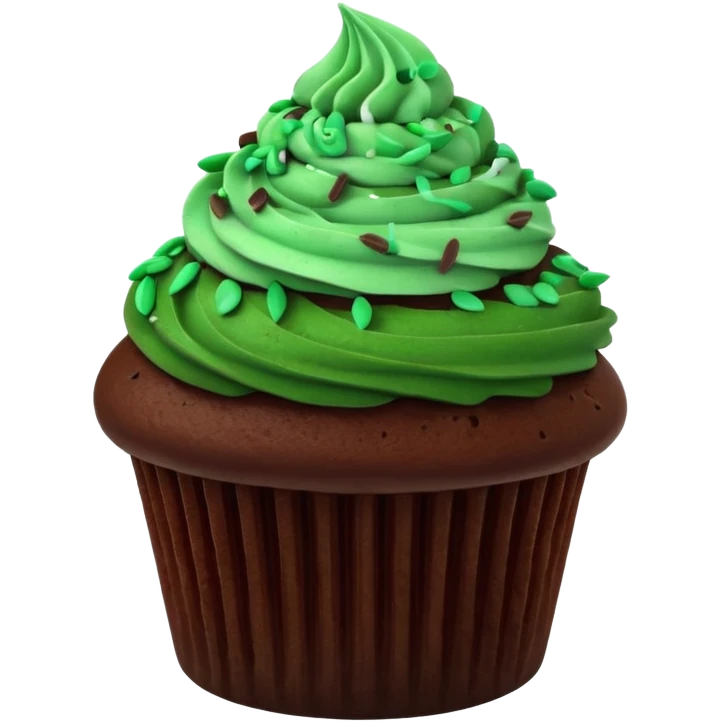 chocolate mint cupcate emoji