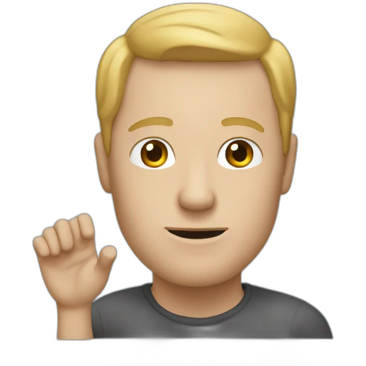 white man exclamed with it's hand shown emoji
