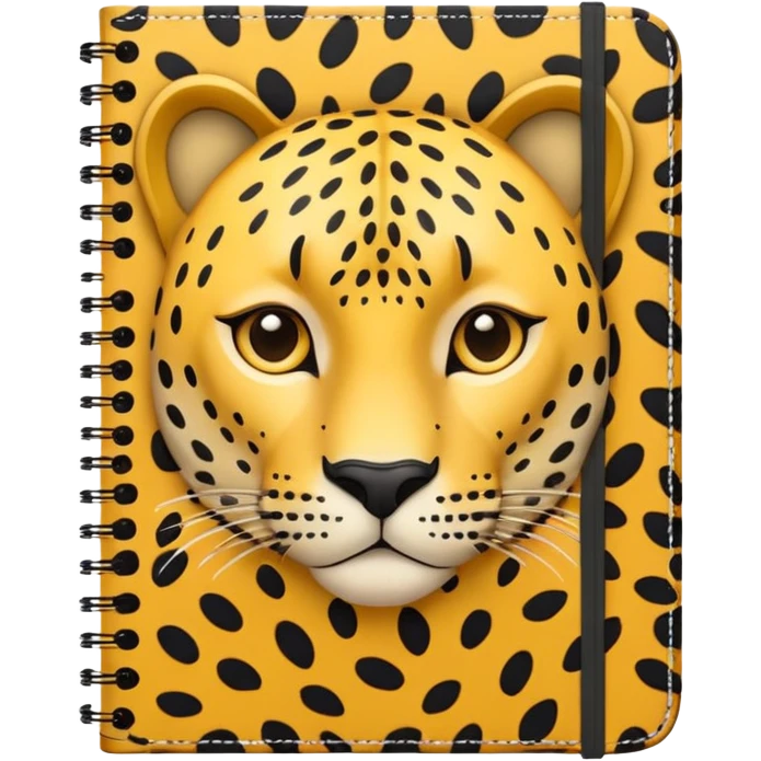 leopard patterned notebook emoji