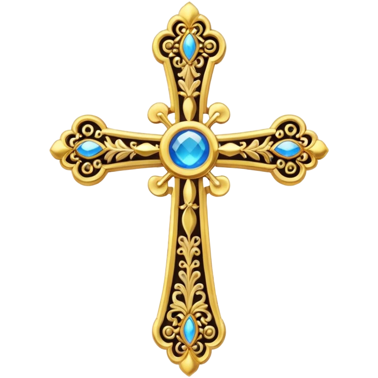 Eastern Orthodox cross. Transparent bakgrund. emoji