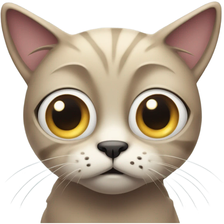 terrified cat emoji