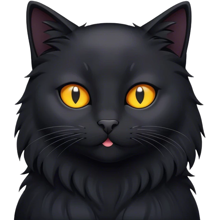 black cat in cold weather  emoji