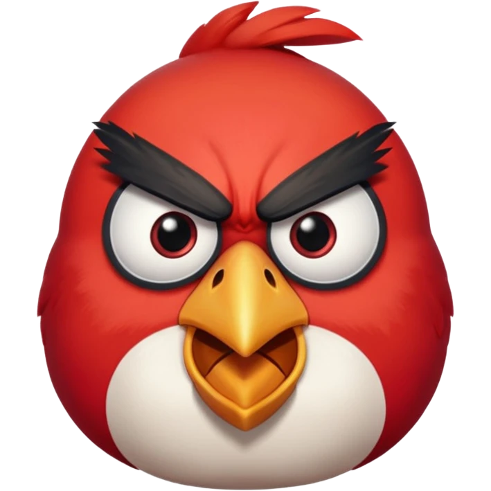 the killer angry bird red emoji