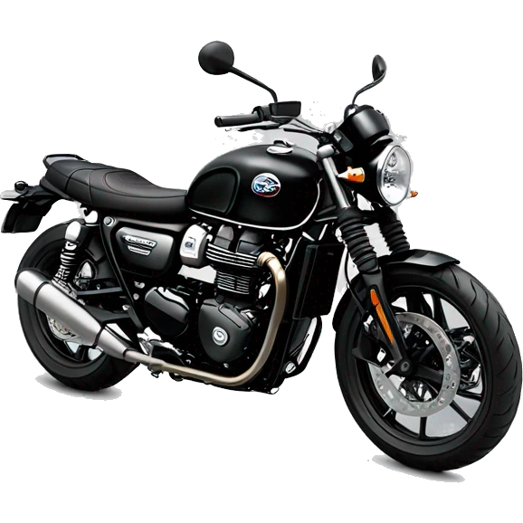 triumph black street twin 900 emoji