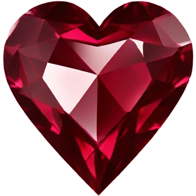 Burgundy heart-shaped diamond emoji