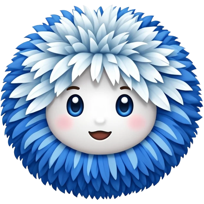 blue and white cheer pompom emoji
