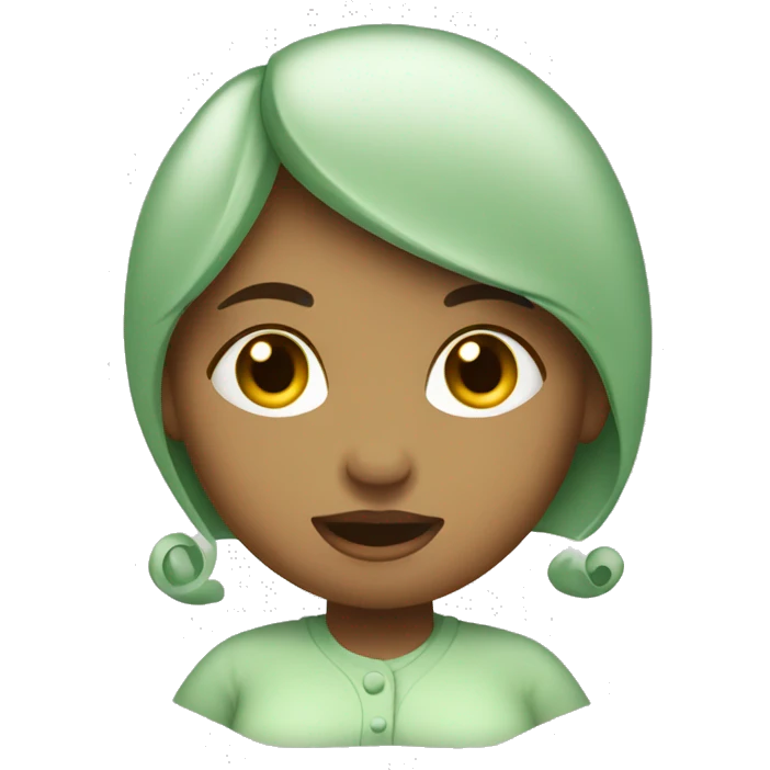 pregnant woman in a washed out light green emoji