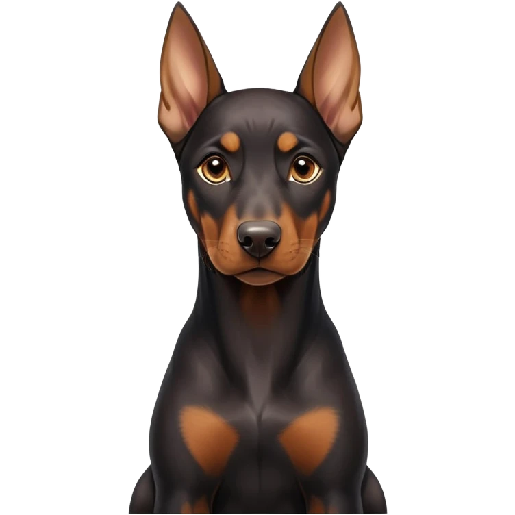 cinematic-noble-doberman puppy-portrait-emoji,-poised-and-regal,-with-a-strong,-athletic-build-and-a-lustrous,-well-groomed-black and tan fur,-deep-set-soulful-brown-eyes,-simplified-yet-sharp-and-sophisticated-features,-highly-detailed, emoji