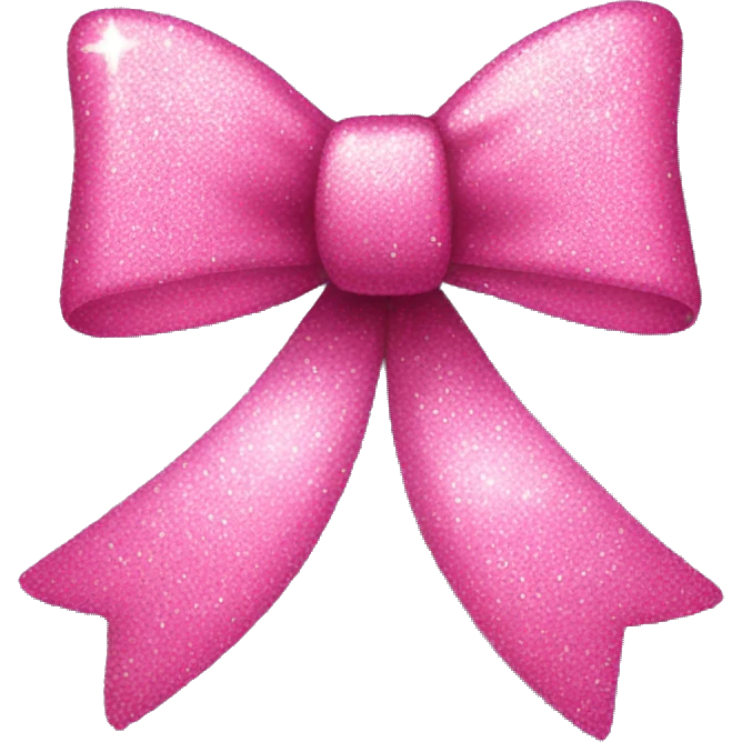 pink bow with glitter  emoji