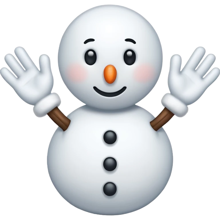 snowman hands emoji