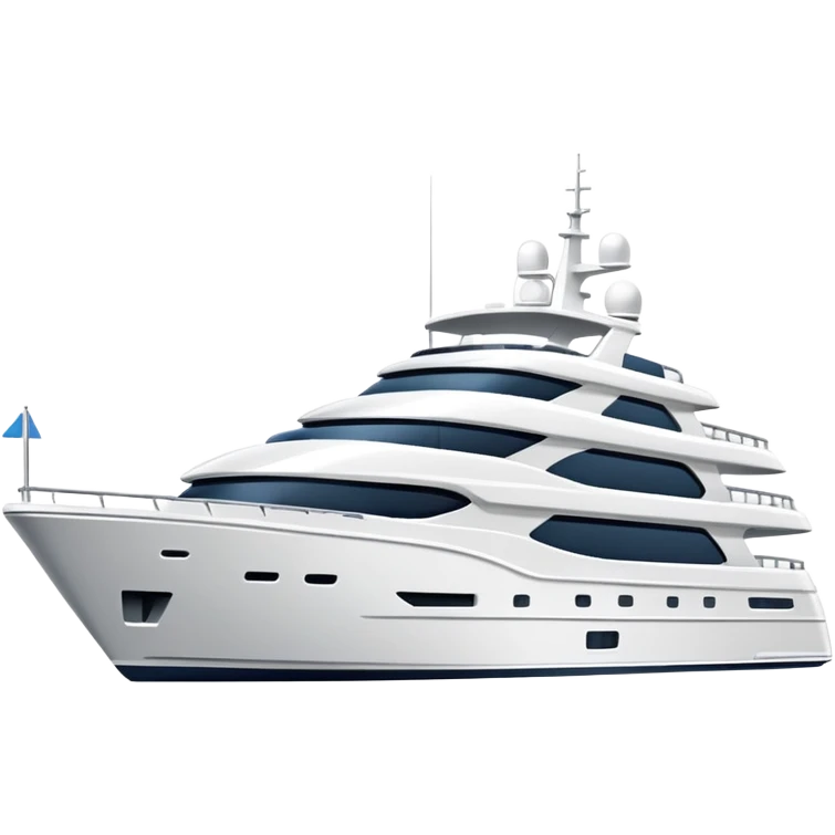 large yacht facing to the right on white background emoji
