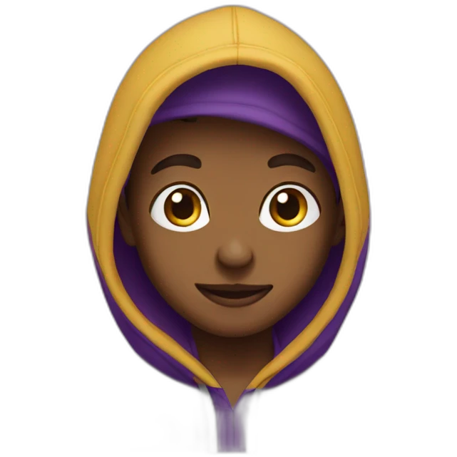Boy in purple hood emoji