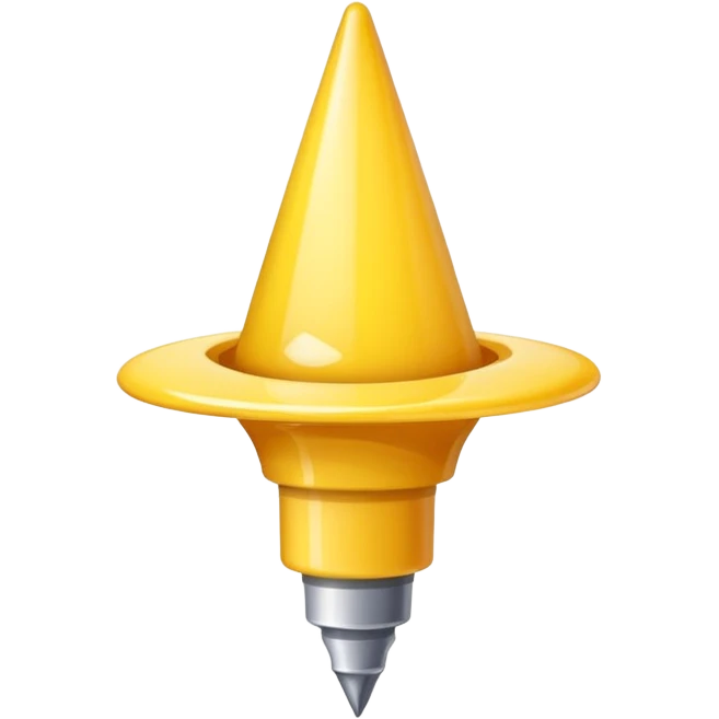 Thin Yellow swirl with 3 points emoji